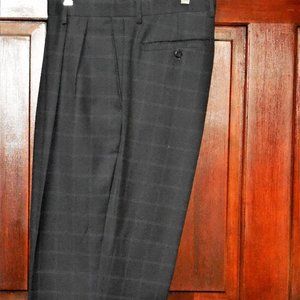 Dress Pants/ Trousers Pleated Cuffed  35" x 32"  Louis Raphael